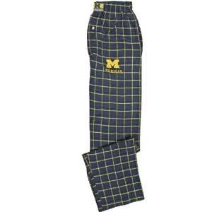   Wolverines Navy Blue Plaid Flannel Pajama Pants: Sports & Outdoors