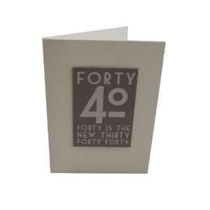  East of India 40th Birthday Art Deco Style Card