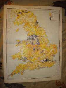 1880 ANTIQUE ENGLAND WALES CENSUS POPULATION MAP Superb  