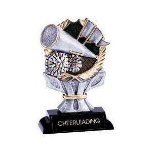  Cheerleading Trophies   Colored Sports Resin CHEERLEADING 