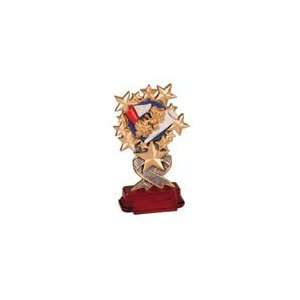  Cheerleading Starburst Resin Award Trophy Sports 