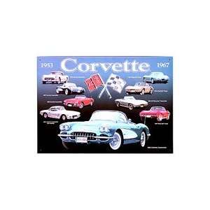  Chevrolet Corvette Collage Metal Sign