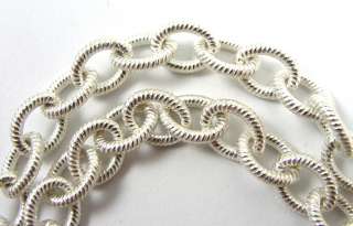 Milor Sterling Silver Necklace Chain Link Rope 32”  