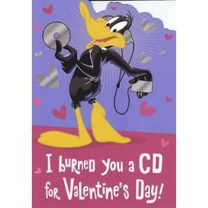  Looney Tunes Daffy Duck Valentines Day Card I Burned You 