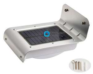 16 LEDs SOLAR POWER SOUND SENSOR DETECTOR OUTDOOR LIGHT HOME SECURITY 
