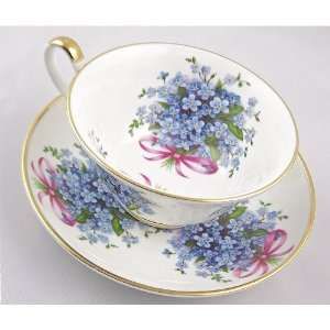   Bone China Teacup and Saucer Forget Me Knot Chintz