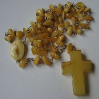 Amber Prayer Rope Chaplet Rosary Cross Russian Orthodox  