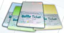 White Card Stock Perforated Raffle Ticket Paper (67lb)  