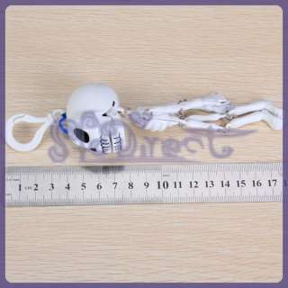Novelty Skeleton Skull Wind Up Hanging Halloween Keychain Toy  
