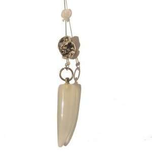 Chalcedony Pendulum 01 Blue Fang Coin Stone Crystal Gemstone Silver 9 