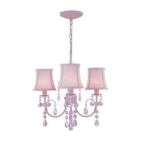  Sofie Three Light Ceiling Lamp With Pink Shades: Home 