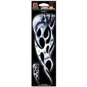  Lethal Threat Chrome Skull 6 X 18 Decal Sheet Automotive