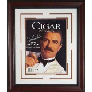  Tom Selleck Signed Cigar Aficionado Framed Display Sports 