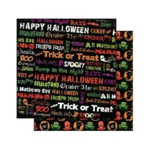  Trick Or Treat Glitter Double Sided Cardstock 12X12 Trick 