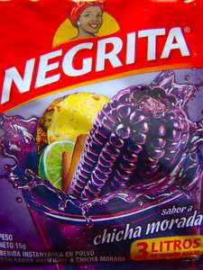 Negrita CHICHA MORADA Maiz Morado Purple Drink Peru  