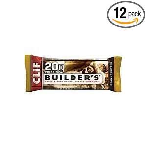 Cliff Bar Builder Bar, Peanut Butter, 2.40 Ounce (Pack of 12)  