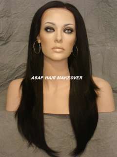 Black Brown #2 LACE FRONT Long Slight Body Wig Wigs  
