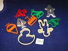 VTG Wilton Cookie Cutters Lot 9 Puppy Whale Ice Cream