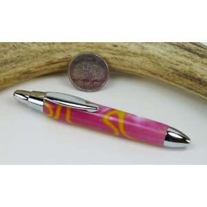  Taffy Swirl Acrylic Mini Click Pen With a Chrome Finish 