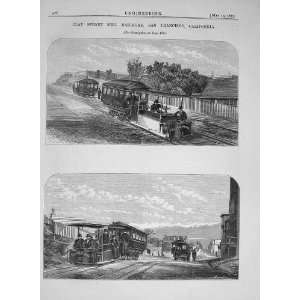  1875 Clay Hill Railroad San Francisco California Train 