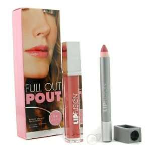 Full Out Pout Lip Plump Set   Color Shine ( # Glow ) + Pencil ( # Buff 