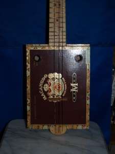 Nifty Little 4 String Folk Cigar Box Guitar with Pick Up  