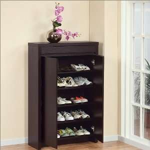 Cabinet Enitial Lab Hess Studio 5 Shelf Shoe Cabinet in Red Cocoa 