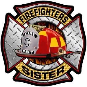   Plate Firefighters Sister Exterior Window Decal: Everything Else