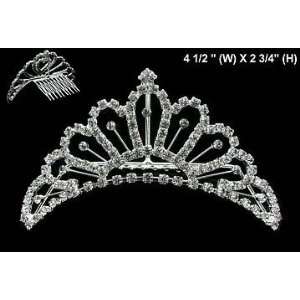  New Bridal Flower Girl Prom Party Crystal Tiara Comb 53 