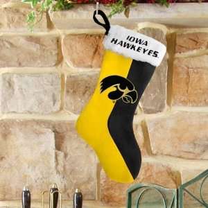  Iowa Hawkeyes Gold Black Plush Stocking