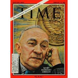  1965 Cover Time Soviet Economist Evsei Liberman Safran 