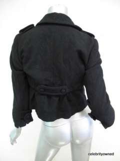 Club Monaco Black Long Sleeve 1 Button Crop Jacket XS  