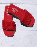 OMG~Ragg Footwear~Fun Red Sandals~Sequins~Sz.1 US  