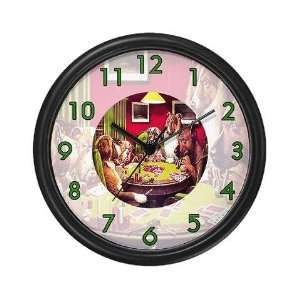  POKER DOGS Funny Wall Clock by 