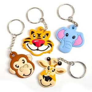  Zoo Animal Key Chains (1 dz) Toys & Games
