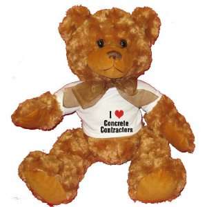  I Love/Heart Concrete Contractors Plush Teddy Bear with 