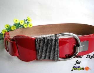 Women Fashion Wide Clasp PU/Patent Leather/Croco Belt  