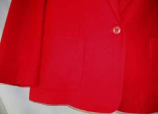Womens Hasting & Smith Red 100% Wool Blazer Size 12  