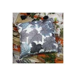 [Blue Maple Leaf] Decorative Pillow Cushion / Floor 