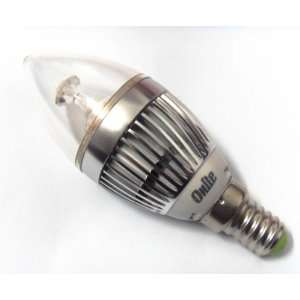 Onite LED E14 3W Candelabra Light Bulb,Sharp bulb Wall light, Warm 