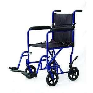   Lightweight Aluminum Transport Chair 19W Blue: Health & Personal Care