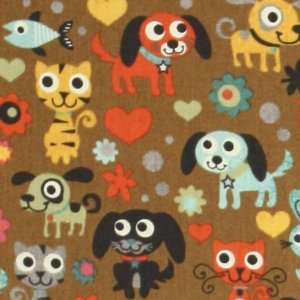   Max & Whiskers Bubbles Brown Fabric Yardage Arts, Crafts & Sewing