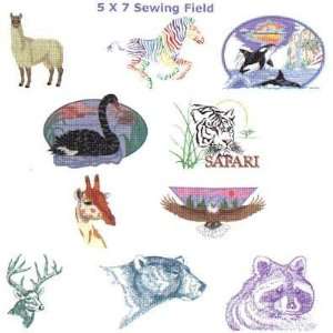  Sewin Big 6 Wildlife Embroidery Designs on CD 970077 Arts 