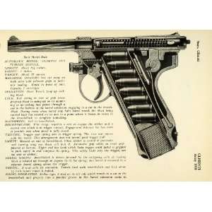  1948 Print Army 1910 Italian Service 9 mm Glisenti Automatic Pistol 