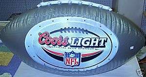 Coors Light Large Silver Inflatable NFL Football Sign  