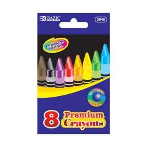  BAZIC 8 Color Premium Quality Crayon (2516 24P)