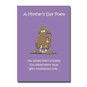  Spit on Tissue   Humorous Cartoon Mothers Day Greeting Card 