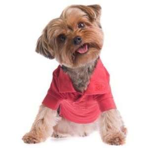  RuffLuv Buttons Up Red Dog Polo Shirt