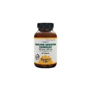  Country Life Choline Inositol 500 mg/500 mg Pantothenic 