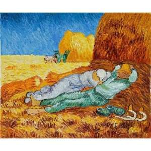  Oil Painting Noon Rest From Work Vincent van Gogh Hand 